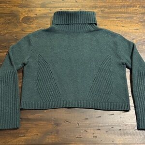 ANTONIO MELANI Deep Green Turtle Neck Cropped Sweater
